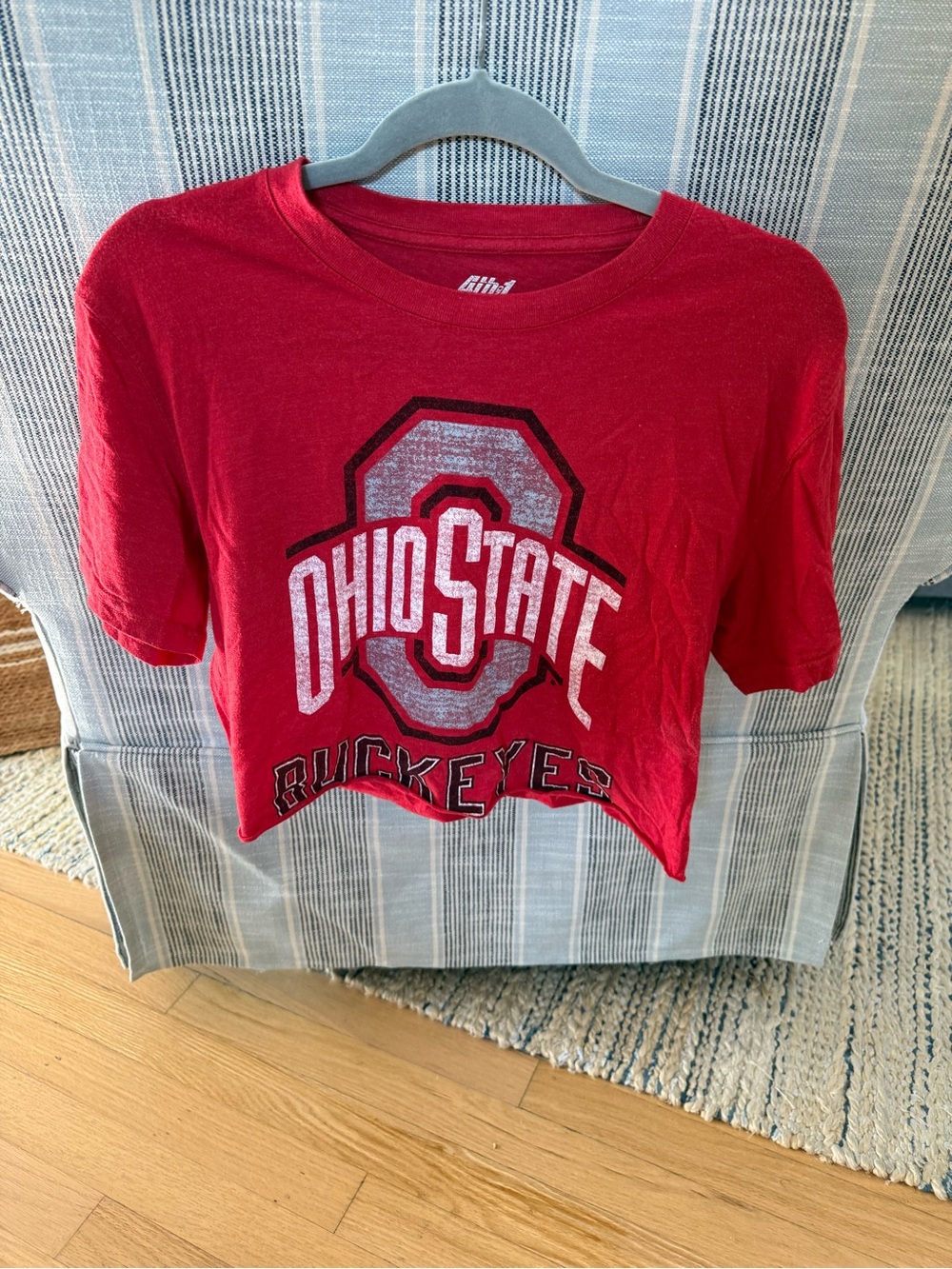 Ohio State Red Crop Tee - Women's Crewneck